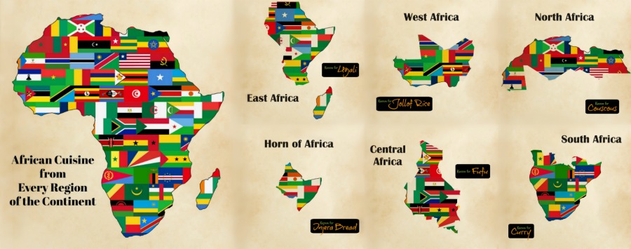 African Cuisine Map African Cuisine Map