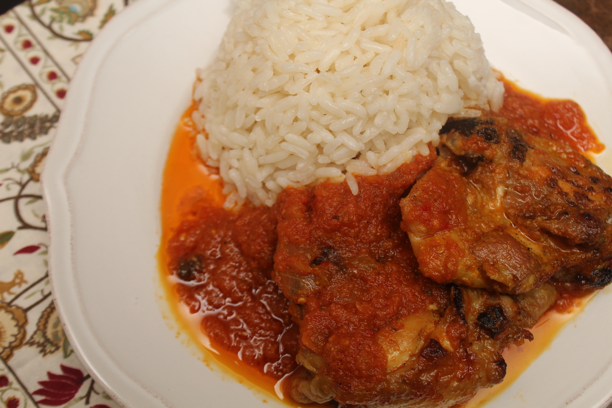 White rice and stew