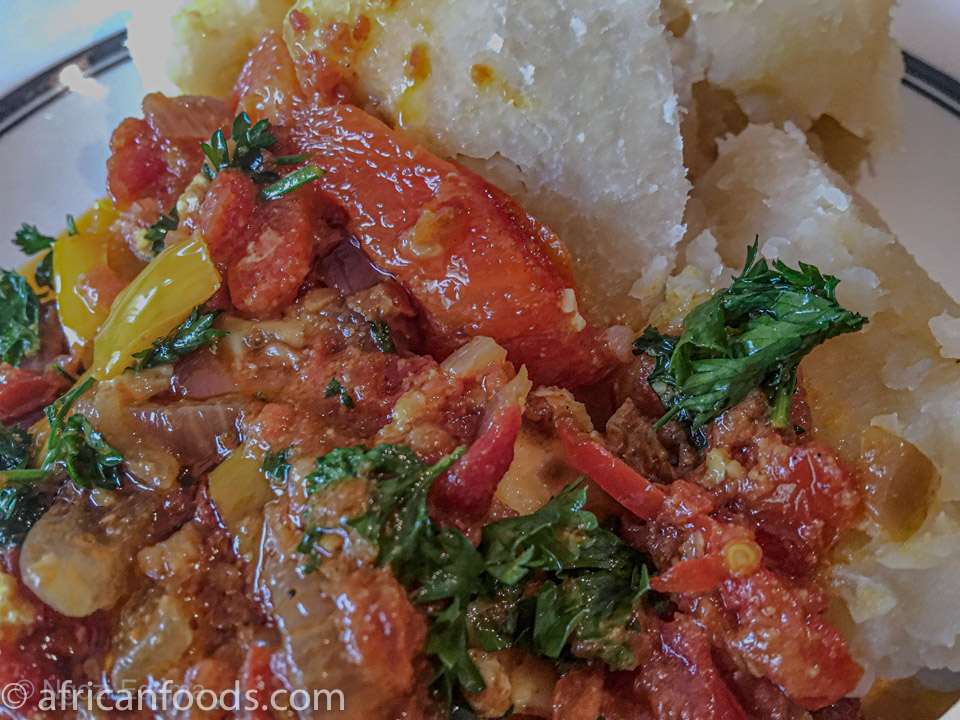 Shakshuka meal idea with yam