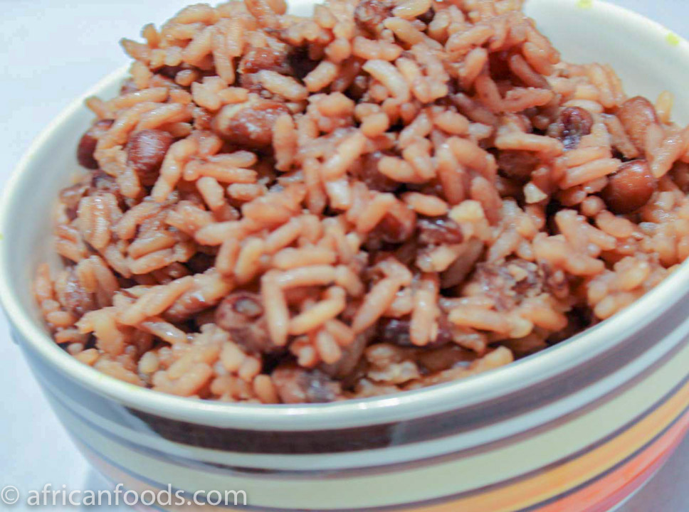 Waakye a rice and beans combo from Ghana